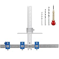 Metal Cabinet Hardware Jig, Punch Locator Drill Guide,Wood Drilling Dowelling Guide for Installation of Handles Knobs on Doors and Drawer, Cabinet Template Tool for Handles and Pulls