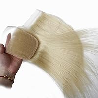 Brazilian Blonde Hair Pre Plucked 613 Lace Closure 4X4 16 Inch Bleached Knots Transparent Closure Straight Human Hair Pieces Free Shedding