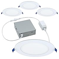 Armacost Lighting Canless Smart Recessed RGB+WW LED Downlights for New Build – 4 Pack 246012 White