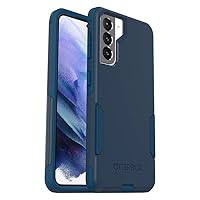 OtterBox Galaxy S21 5G (ONLY - DOES NOT FIT Plus or Ultra) Commuter Series Case - BESPOKE WAY (BLAZER BLUE/STORMY SEAS BLUE), slim & tough, pocket-friendly, with port protection