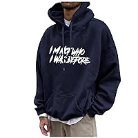 Hoodies Y2k for Men Letter Graphic Hoodie Casual Lightweight Gym Athletic Sweatshirt Fashion Pullover Hooded