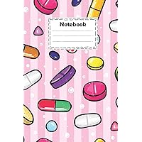 Notebook : pharmacy technician with a lot of pills and capsules: pharmacy technician Notebook with different Pills color full for taking down notes ... much more ( size 6x9 inches college ruled )