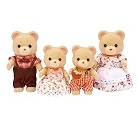 Cuddle Bear Family, Dolls, Dollhouse Figures, Collectible Toys 4 Count