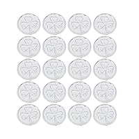 100pcs Silver Golden Clover Printed Plated Party Toy for Party Decor Silver Decor for Celebration Party