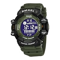 Outdoor Sport Chrono Alarm Watch Men’s Military Watch Fashion Large Dial 5Bar Waterproof LED Digital Watches