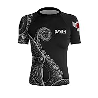 Women's Kraken Octopus BJJ Rash Guard Short Sleeve MMA