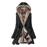 Women's Winter Coat Warm Puffer Thicken Zip Up Parka Jacket Hood Oversized Hoodie Outerwear Coat with Pockets