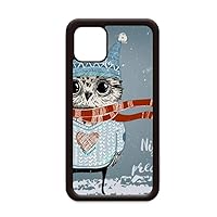 Sketching Lovely Owl Winter Night for iPhone 12 Pro Max Cover for Apple Mini Mobile Case Shell