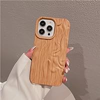 Luxury Vintage Wood Grain Wrinkle Phone Case for iPhone 14 13 12 Pro Max 11 14 Pro Max 13 Soft Protection Back Cover,Yellow,for iPhone 14Pro Max