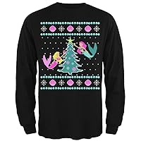 Mermaid Tree Ugly Christmas Sweater Mens Long Sleeve T Shirt