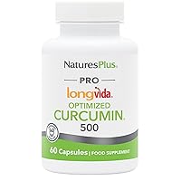 NaturesPlus PRO Longvida Curcumin 500 mg - 60 Capsules - Promotes Healthy Free Radical Protection - Non-GMO, Vegan & Gluten Free - 60 Servings