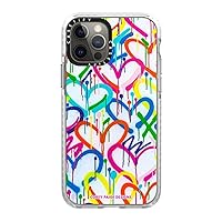 CASETiFY Impact Case for iPhone 12/12 Pro - Rainbow Graffiti Hearts by Corey Paige Designs - Clear Frost