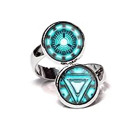 Inspired by Arc Reactor Ring, Superhero Jewelry, Avenger Jewelry, Comic Book Gift, Comics Earrings, Superhero League Necklace, Birthday Set, Wedding Party, Geeky Gifts, Nerdy Presents