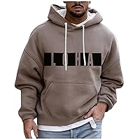 Black Hoodies Men Midweight Fleece Sweatshirts Hip Hop Hooded Pullover Cool Streetwear Big Tall Men's Sweatshirt