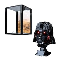 BRIKSMAX Acrylic Display Case&Led Lighting Kit for Lego Darth Vader Helmet- Not Include The Lego Set