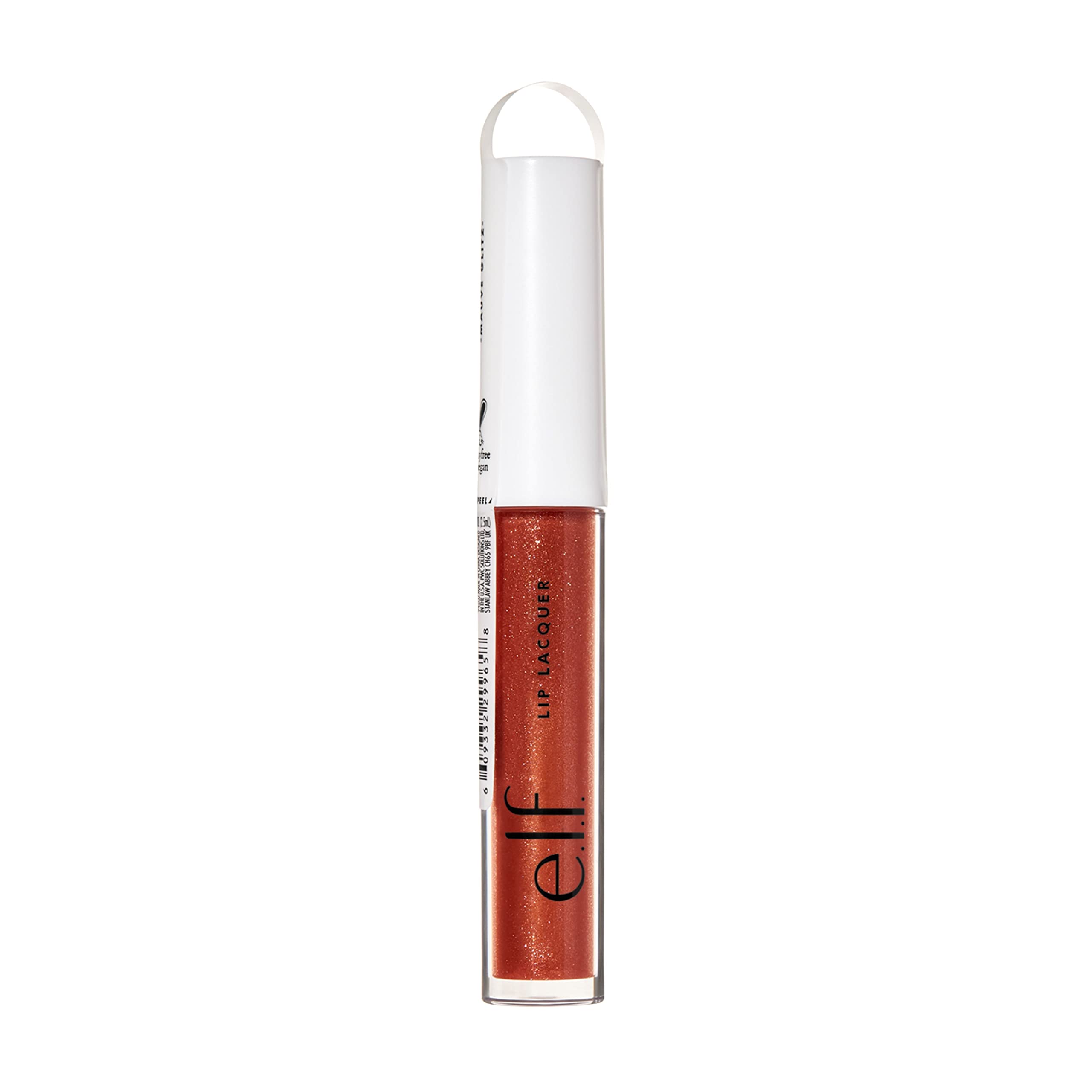 e.l.f. Lip Lacquer, Nourishing, Non-Sticky Ultra-Shine Lip Gloss With Sheer Color, Infused With Vitamins A & E, Vegan & Cruelty-Free, Mauve Glitz