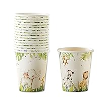 Kate Aspen Safari Baby Shower Decorative Paper Cups 7oz., One Size (Pack of 16 Party Cups) |Perfect Tableware for Jungle Baby Showers & Birthdays