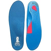 Custom Full Length Insoles, Blue, X-Large, Heel Grid Reduces Slippage, Medium Density, Biomechanical Control, Effective Pain Relief, Treats Pronation, Built-In Rearfoot Varus Angle