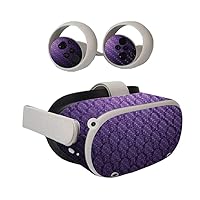 MightySkins Carbon Fiber Skin Compatible with Oculus Quest 2 - Antique Purple | Protective, Durable Textured Carbon Fiber Finish | Easy to Apply | Made in The USA (CF-OCQU2-Antique Purple)