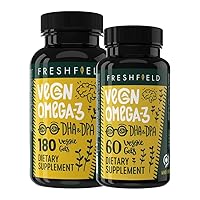 Freshfield Vegan Omega 3 60 and 180 Count. One for You and one for Your Friend!