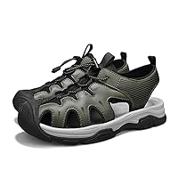 Mens Athletic Lightweight Trail Walking Casual Sandals Water Shoes Athletic Sports Sandals Beach Shoes Closed Toe Outdoor Hiking Sandals