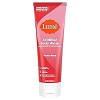 Lume Acidified Body Wash - 24 Hour Odor Control - Removes Odor Better than Soap - Moisturizing Formula - Formulated Without SLS or Parabens - OB/GYN Developed - 8.5 ounce (Peony Rose)