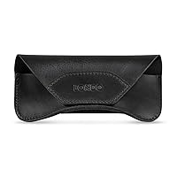 Genuine Leather Eyeglasses & Sunglasses Case with Magnetic Snap Closure