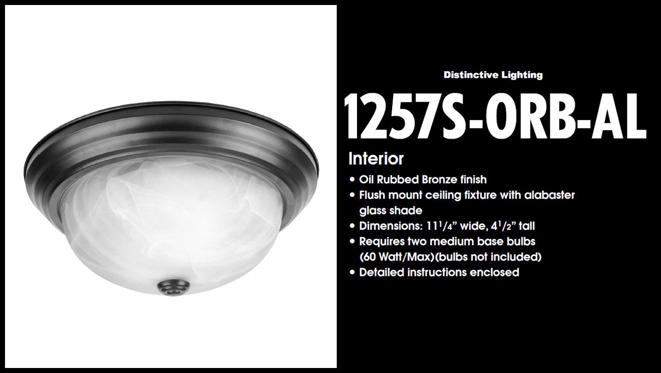Designers Fountain 11 inch 2-Light Flush Mount Ceiling Light Fixture, Oil Rubbed Bronze, 1257S-ORB-AL (Pack of 2)