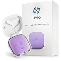 Livia Menstrual Pain Relief Device, Lavender - The Off Switch for Period Pain - Portable Unit with Stick-on Pads for Period Cramps - Rechargeable - Up to 12 Hours Battery Life - Complete Kit