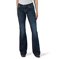 Wrangler Womens Retro Mae Mid Rise Wide Leg Trouser Jeans