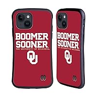 Head Case Designs Officially Licensed University of Oklahoma OU Boomer Sooner Hybrid Case Compatible with Apple iPhone 15
