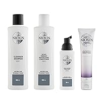 Nioxin System Kit 2, Cleanse, Condition, Treat the Scalp for Thicker and Stronger Hair, 3 Month Supply + Deep Protect Density Mask, Anti-Breakage Strengthening Treatment for Damaged or Colored Hair