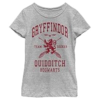 Harry Potter Gryffindor Quidditch Seeker Girl's Heather Crew Tee