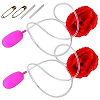 Gag Toys Practical Jokes Squirting Flower Red Rose 2 Sets April Fools Day Pranks Clown Flower That Squirts Water Trick Toy Realistic Rose Flower Joke for Party