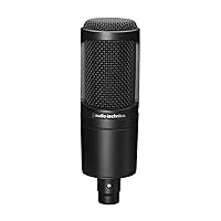 Audio-Technica AT2020 Cardioid Condenser Studio XLR Microphone, Ideal for Project/Home Studio Applications,Black