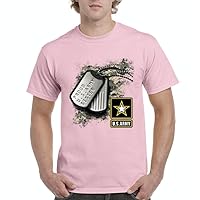Proud U.S. Army Sister Tag US Army People Army Wives Army Men Men's T-Shirt Tee Large Light Pink