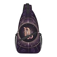 Capricorn Chest Bag Shoulder Bag, Twelve Constellations Sling Backpack Casual Travel Bag For Men And Women
