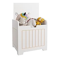 Storage Box Small Cube Toy Storage Organizer White ，White Wooden Entryway Storage Bin for Home Books Clothes Toy,Small Square Nightstand for Living Room,Playroom,Bedroom