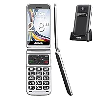 TOKVIA Big button mobile phone for the Elderly | Flip phone for Seniors with SOS Button | Large display 2.8 inches, large fonts | UK charger & Charging dock T288