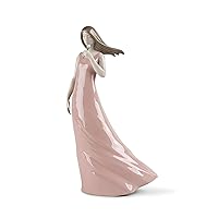 LLADRÓ NAO Porcelain Figurine 'Daydream' of a Woman in Glossy Finish.