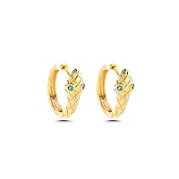 Snake Earrings, 14K Real Gold Snake Earrings, Animal Earrings, Dainty Custom Snake Earrings, Minimalist Gold Animal Earrings