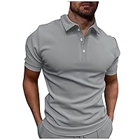 T Shirts Men, Summer Sport Trendy Polo Shirts Outdoor Fashion T Shirts Short Sleeve Plus Size Printed Shirt Top Golf Short Sleeve Retro Father's Day Gift