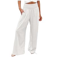 Pants for Women with Pockets Deals of Today Prime Clearance for Sale A-White