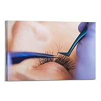 Eyelash Extension Guide Poster Beauty Salon Nails And Eyelashes Poster.- Poster for Room Aesthetic Posters & Prints on Canvas Wall Art Poster for Room 24x36inch(60x90cm)