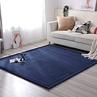 Thicken Tatami Kids Play Mat, Flannel Soft Baby Crawling Carpet No-Slip Children Sleeping Rug Hypoallergenic No-Toxic Blanket-Navy 79x118inch(200x300cm)