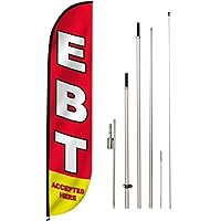 Convenience Store Themed 12-Feet Tall Feather Flag Complete Set with Poles & Ground Spike