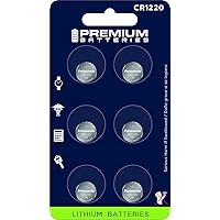 Premium CR1220 Battery Lithium 3V Coin Cell - Japanese Engineered High Capacity Batteries (6 Pack)