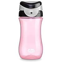 12oz. My Tumbler Open Rim Water Bottle with Free-Flow Spout | Spill Proof when Lid is Closed | Flip-Up Carry Handle | Top-Rack Dishwasher Safe | Easy to Hold Toddler Cup | Pink | 2+ Years