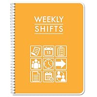 BookFactory Work Schedule Book/Weekly Employee Hourly Shift Schedule Planner/Hour/Hours/Vacation Log Book/Notebook - 120 Pages, 8.5