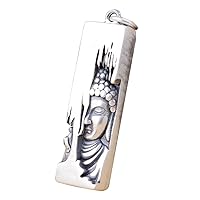 Vintage 990 Sterling Silver Sakyamuni Buddha Pendant with Lotus Flower Amulet Protection Jewelry for Men Women